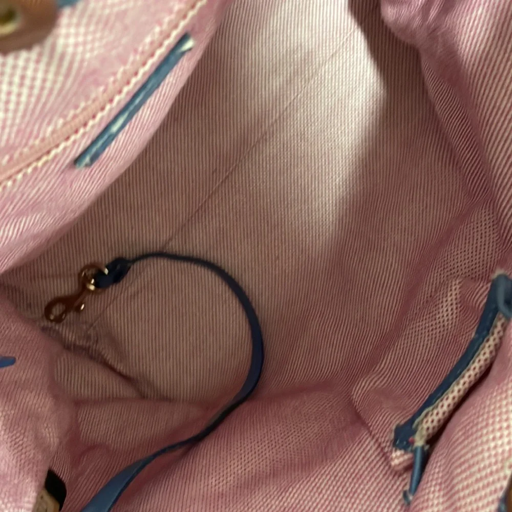 Dooney & Bourke VTG Patent Leather Blue/Purple Satchel - Picture 12 of 13